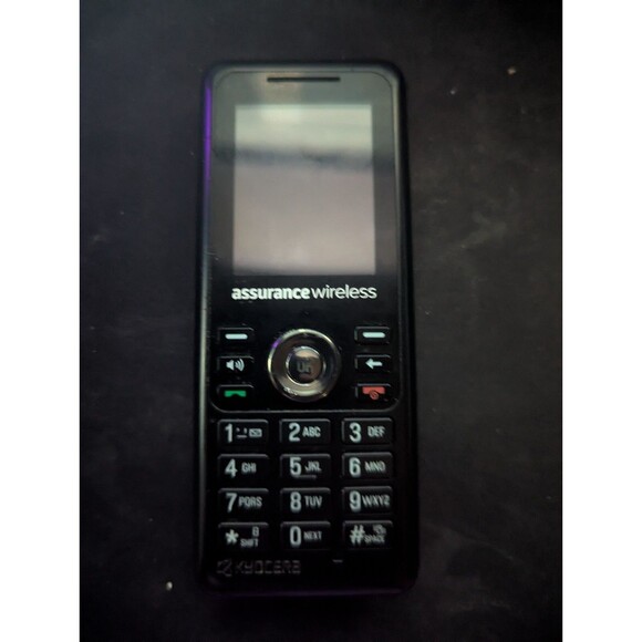Kyocera Assurance Wireless Black Bar Phone 3G CDMA Keypad Mobile Cell Phone - Picture 1 of 4